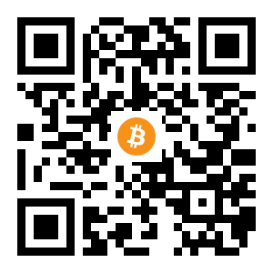 bitcoin:16V2W8cn3SrzFbnPmpkGH4tFTdYNMRinh4 black Bitcoin QR code