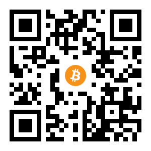 bitcoin:16VaeqZUx8qtyANPz1LxzVY1L4u3jEAasa black Bitcoin QR code