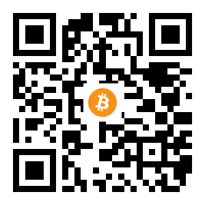 bitcoin:16X5bFubQabU8VXKFm3zFt3RZDN9C9s6An black Bitcoin QR code