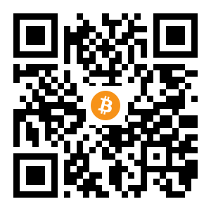bitcoin:16YcgjwuKRwepc7eUttHd7TAxAdCiUbysY black Bitcoin QR code