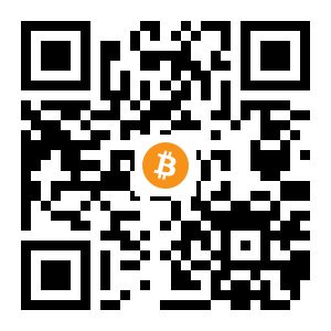 bitcoin:16ap5p5vPcLaRk7ShBgYM82qQZzMCR1Cau black Bitcoin QR code