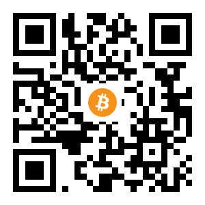 bitcoin:16bNZ7fmx1NATjiEAhx4D7JGtCYgWheczS black Bitcoin QR code