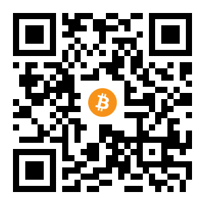 bitcoin:16bSEwmLJaiJ2suR15da3a3FVcMJCAodLn black Bitcoin QR code