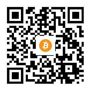 bitcoin:16fLT9BEDJejupKqLUc5i8GR6K9da9JpBF black Bitcoin QR code