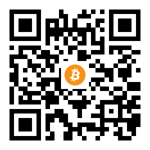 bitcoin:16hBDXmzzKTCpLespEiRU4VqGK153wZmVS black Bitcoin QR code