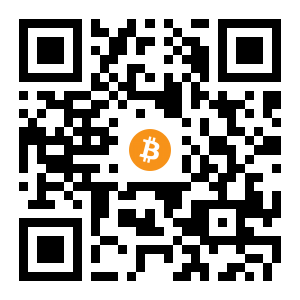 bitcoin:16mTjuJf34DW79qx9Xj5xBngXSMHu1Fpo3 black Bitcoin QR code