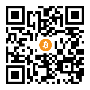 bitcoin:16pfqnoKge2ZEPyvVKxEYBEWLQRsb11GmT black Bitcoin QR code