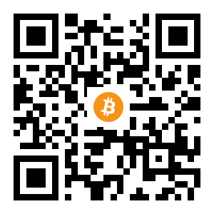 bitcoin:16ynLD8HHwfvUyCVrtAAZ9ZQaMTdGz9UKc black Bitcoin QR code