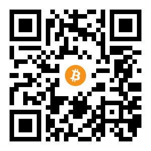 bitcoin:18CVpGuuoTxcW7MsWsgX8riVcDkK7xYyqw black Bitcoin QR code