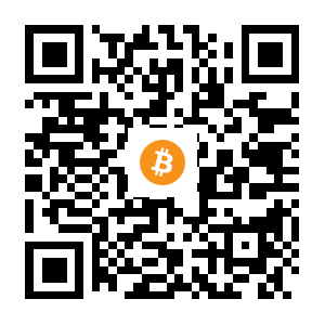 bitcoin:18LdqGx4it67Uzvc3iQQ9k1MALKnNbeGsF black Bitcoin QR code