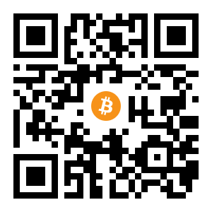 bitcoin:18MjFTfeipWC1ubGMH7Y8pgTeWqSmbjVQ8 black Bitcoin QR code