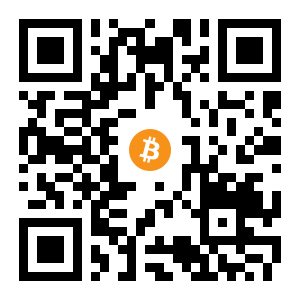 bitcoin:18RuVQPMUsPC822XGZssrNm7g1yFsuQmAF black Bitcoin QR code