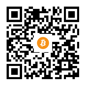 bitcoin:18XrxZgLB6XBsscCf7tELg6mGGdFvoATUp black Bitcoin QR code