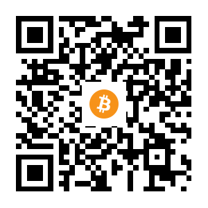 bitcoin:18cXEiWZgctwRSFD5ZZo9Kf8GUPhAD8bAt black Bitcoin QR code