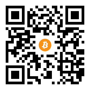 bitcoin:18jJhx7LbmCro2HwWmNWUkRCF8af2huD2A black Bitcoin QR code