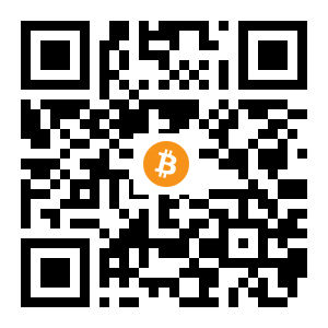 bitcoin:18x8tfg29ivTzzGaUpt7zUdbWz2QY5MnKc black Bitcoin QR code