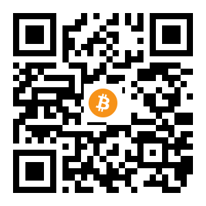 bitcoin:1968tfpYUxV8hcrR3LThV3YqCw1Az8xzAT black Bitcoin QR code