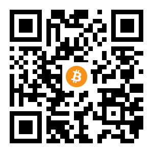 bitcoin:19HmPERuyV4foJtMBMZwgDn41847Daq4Na black Bitcoin QR code