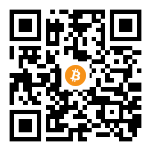 bitcoin:19JntG6SWh2fhDpmp235AaJ24ihZtLChCU black Bitcoin QR code