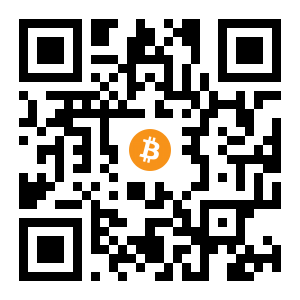 bitcoin:19VuRFLyMNBDbyJZ33vjn15W2KnZ1i6Ruq black Bitcoin QR code