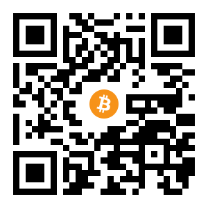 bitcoin:19abUbjUno6c7FDHuBg3ct5uvEeZfrZpQi black Bitcoin QR code