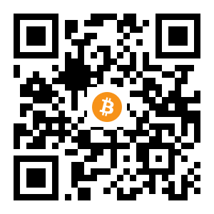 bitcoin:19gZ1qmSEajt66CSnCSe2njpynC2e9Lqkf black Bitcoin QR code