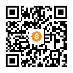 bitcoin:19pjYcmWh3ncMmbTbJUNJmZc9q43J8uMye black Bitcoin QR code