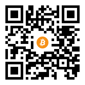 bitcoin:19r5nj6UTKfSPwV6iFz8dMs1fXk2w79Wiw black Bitcoin QR code
