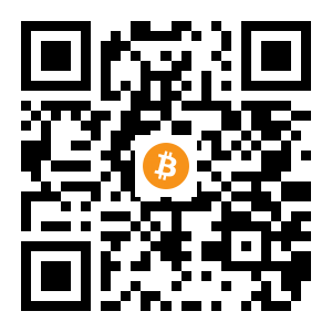 bitcoin:19t6Fm8NDJ5m76z8GC4VxCdhZzR4aSV9ip black Bitcoin QR code