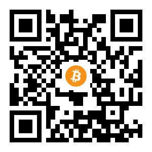 bitcoin:19x8XexpfMS1LP2iKyWjmj5Xp7FqogXB4S black Bitcoin QR code