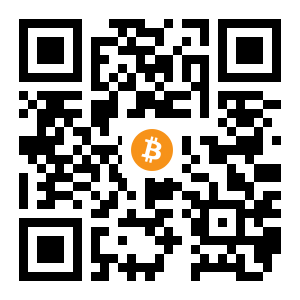bitcoin:19ynbsJd4YNhz9UG4nMx9B6RfyTThM9iom black Bitcoin QR code