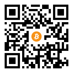 bitcoin:1A1ViVbcax5rPGCLoXT3hG2eWjnZGYhD7U black Bitcoin QR code