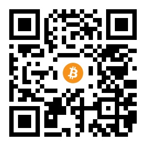 bitcoin:1A1ghr9rm2QS163k3AeSPGwyfjjfvdfsSm black Bitcoin QR code