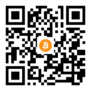 bitcoin:1A4qmNNYnZprt2vCaKZ57qi2VVTWER2VuA black Bitcoin QR code