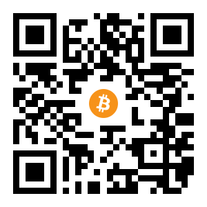 bitcoin:1AC4fMwgY8j9onSbXEWeH6Zan8QGMSdmtA black Bitcoin QR code