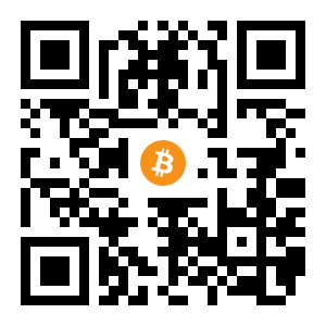 bitcoin:1ADj5tV9YeEgukvQYtSbcREEPraDqwstw1 black Bitcoin QR code