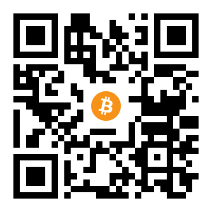 bitcoin:1AEzqJhqnqMu6vEvqeH1ovNrkZ6tNH79VR black Bitcoin QR code