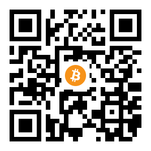 bitcoin:1AFj6K1VfRwcwfHqVxJCJ2mBcE6yz3Rbs1 black Bitcoin QR code