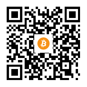 bitcoin:1AHUydkNFxpgLR9YRXXC1s7W3fBydEaokr black Bitcoin QR code