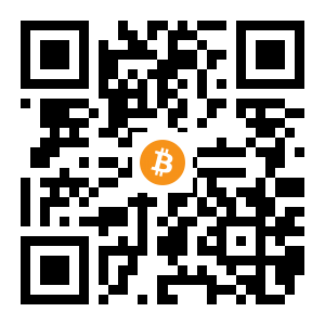 bitcoin:1AJFhXyFptufn2JU1ExErpc4vemoZ57yqF black Bitcoin QR code