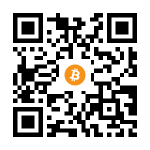 bitcoin:1AJkayyDMdkRZp74oKeyhvXryjtBWFf9vV black Bitcoin QR code
