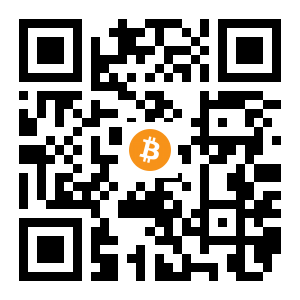 bitcoin:1AKjWZ4mzMBMDyYzw5jrre7E8cqKEVEYB7 black Bitcoin QR code