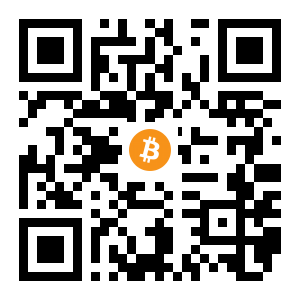 bitcoin:1AKmnnfUFghTFyd553yr7whrJ1kpgewBRt black Bitcoin QR code