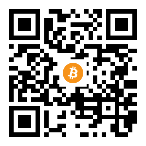 bitcoin:1AM8SoDe1dYDZdfv9RD3esFtgDVDvZxZDS black Bitcoin QR code