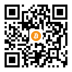 bitcoin:1AMQUm7zQmDhP4WQH2JBZk6iTQd6qha2w7 black Bitcoin QR code