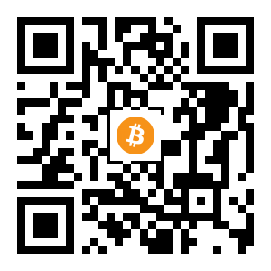 bitcoin:1AMZjLbXH1f4HywuNWWFDK38b1VFfH3zgk black Bitcoin QR code