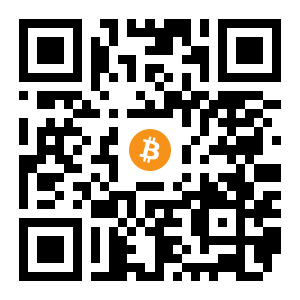 bitcoin:1AMdeLKe8px6KJPkjkDNsK3Kty8WS6Z2Ej black Bitcoin QR code