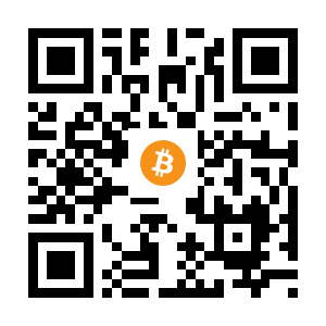 bitcoin:1AQ5ENXGFVZ3BwBXoKeTiuAwnba4a6cZQu black Bitcoin QR code