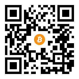 bitcoin:1AQSZzAH8CBE8MytFv5rr43EP5jZpJ4Xpj black Bitcoin QR code