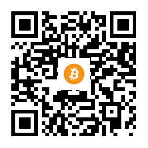 bitcoin:1AQn3R14zrs9TpcrthWHtRYHhygWX1Kdza black Bitcoin QR code